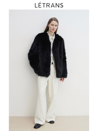 Yuan Yi Letrans Romantic Tone Fox Fur Coat Women's New Fur and Leather Integrated Coat