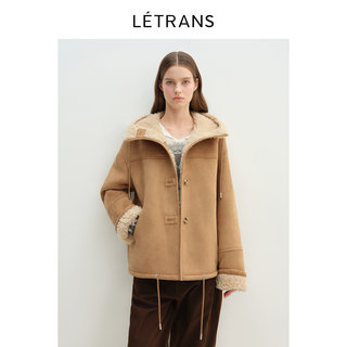 Yuanyi letrans snow mountain tour sheepshear-kurzfell-all-in-one-jacke aus kunstpelz mit kapuze