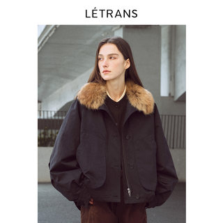 Yuanyi letrans „silent tracks“ abnehmbarer parka mit dreilagigem waschbärpelzkragen und weißem gänsedaunenparka