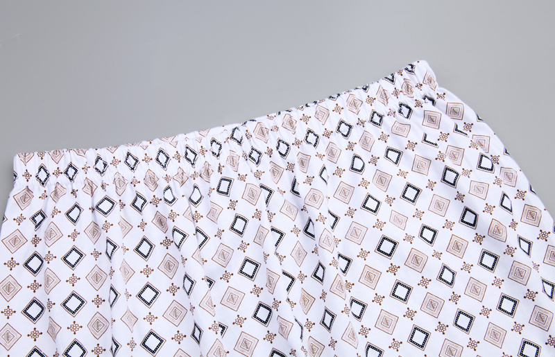 Quần ngủ nam cotton rộng eo cao sống nhà quần chân rộng cotton thường ngủ quần rộng miệng quần quần quần ngố nữ