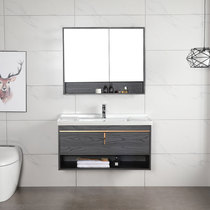 Industrial wind sink cement Ash bathroom cabinet combination small apartment bathroom light luxury Nordic style wash basin cabinet