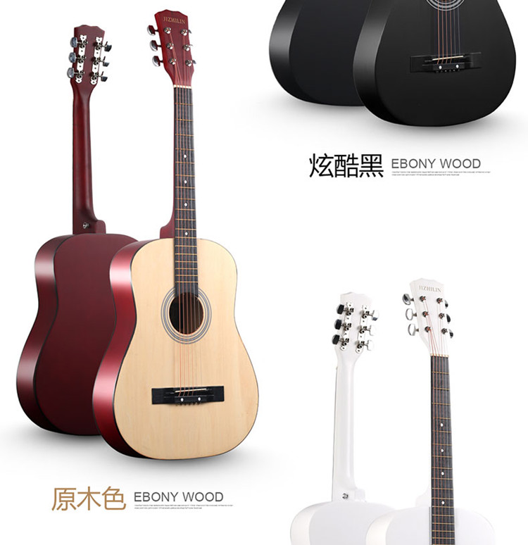 Ji Zhilin guitar dân gian mới bắt đầu học sinh nữ nam thực hành guitar acoustic 30 inch 36 inch guitar - Nhạc cụ phương Tây đàn nguyệt cầm