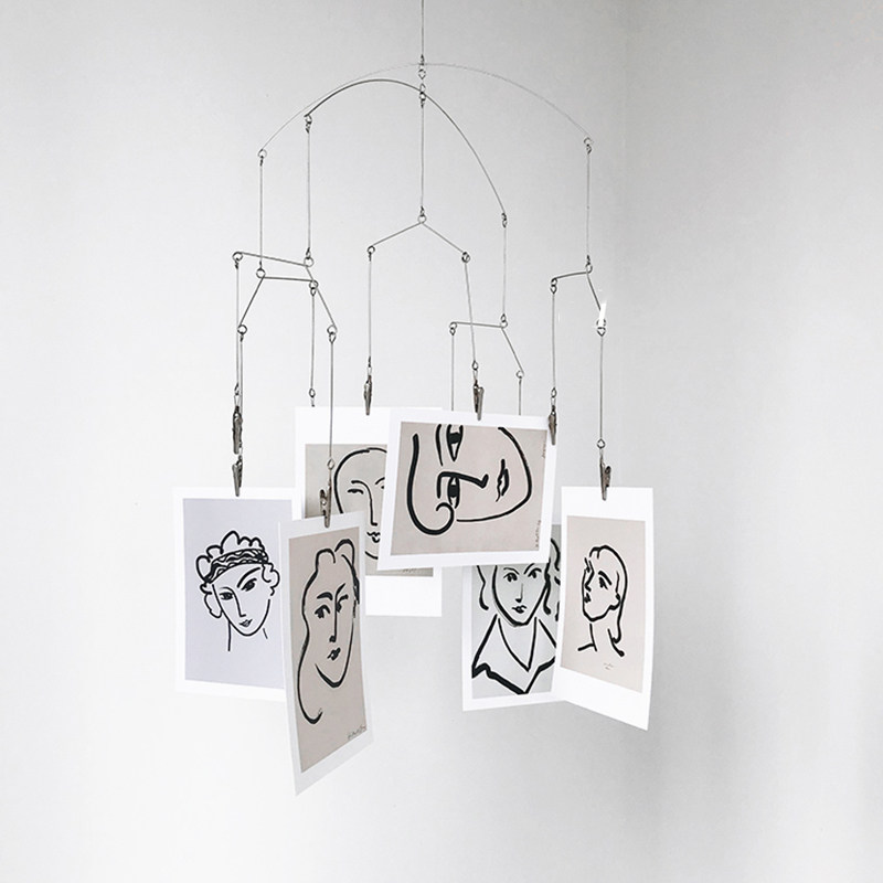 Click Stockholm Art Gallery klipp Mobile can hang photo card holder postcard ornaments