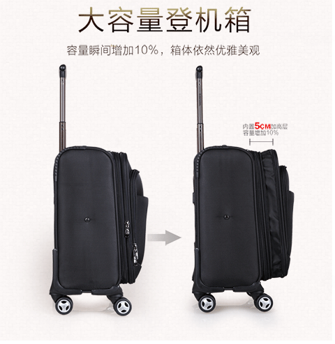 Kangaroo Hải quan không thấm nước Oxford Budden Khung gầm Cup 141820 Inch Mặt cắt ngang Mở rộng Đàn ông và phụ nữ Xe đẩy vali lock&lock