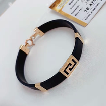 Russia 585 purple gold inlaid zircon bracelet counter live selection 14K gold color gold inlaid hollow global purchase