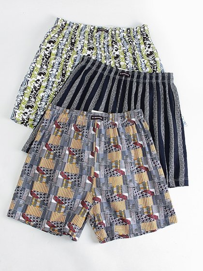 AB阿罗裤男士纯棉四角裤夏季薄款透气运动短裤宽松大码印花平角裤