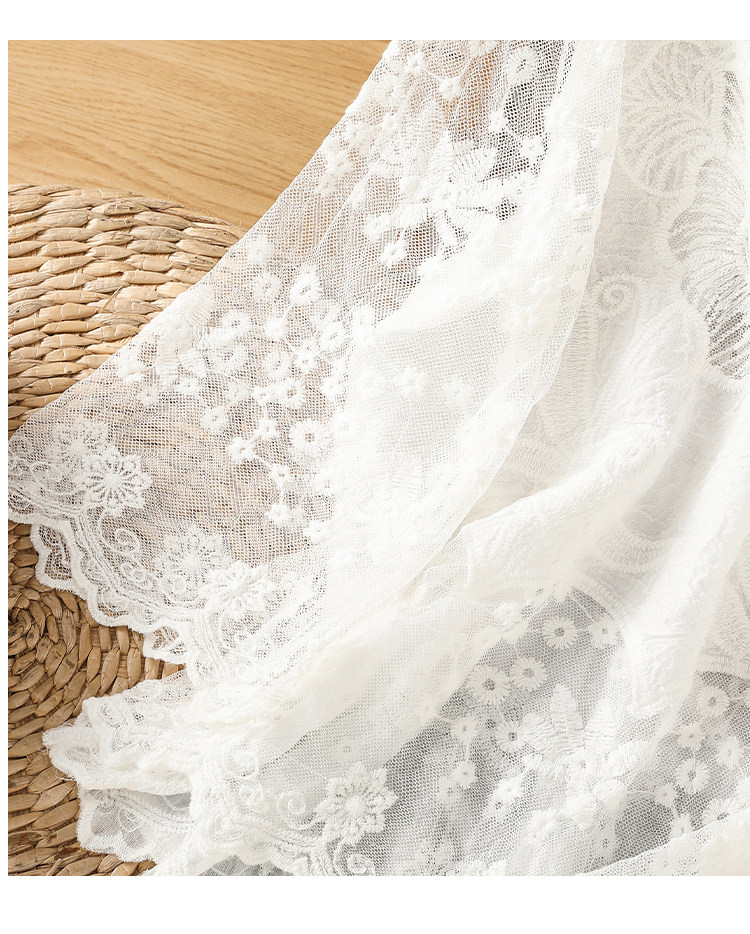 Блузка 法式七分袖镂空蕾丝衬衫女2026新款春夏大尺码胖mm显瘦遮肚小衫上衣