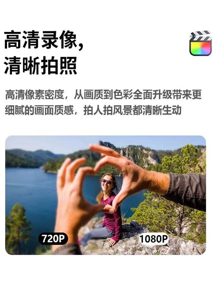 Sports Thumb Camera with Magnetic Mount, Anti-Shake Action Camera for Cycling, High-Definition Video Recording, Vlog Travel Thumb Camera