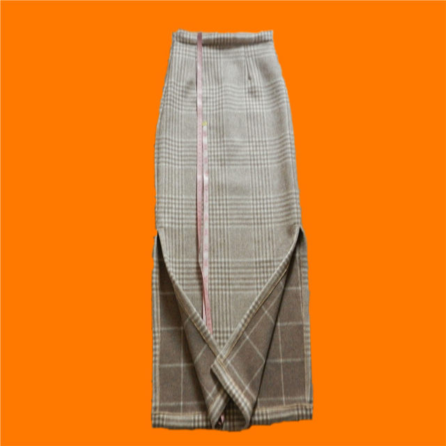 Thickened warm double-sided cashmere elegant one-step skirt