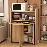 Обеденный стол 1,2 м, большой круглый, 65 см, боковой шкаф, светлый орех