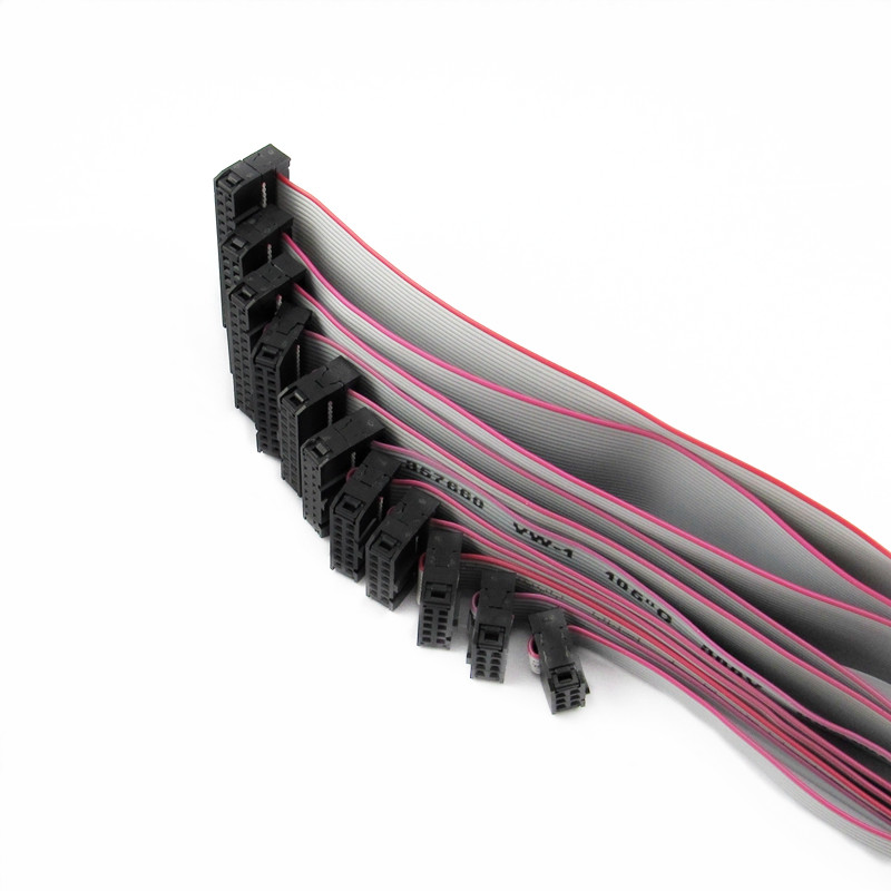 Double head line gray cable 2 0MM FC-6P 8P 10P 12P 14P 16P 20P 24P 50P 30CM