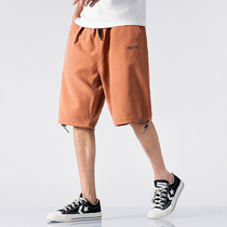 Hong Kong Tide Card Thin style Breathable Cool Shorts Mens Day Department 100 Hitch Loose Summer Casual Sports 50% Pants Mid Pants
