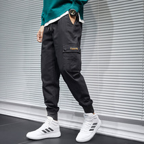 Hong Kong Tidal Wave Spring Autumn Season New Fitting Pants Men Ins Trend Harbor Wind Relaxation Little Stickletoe Casual Pants