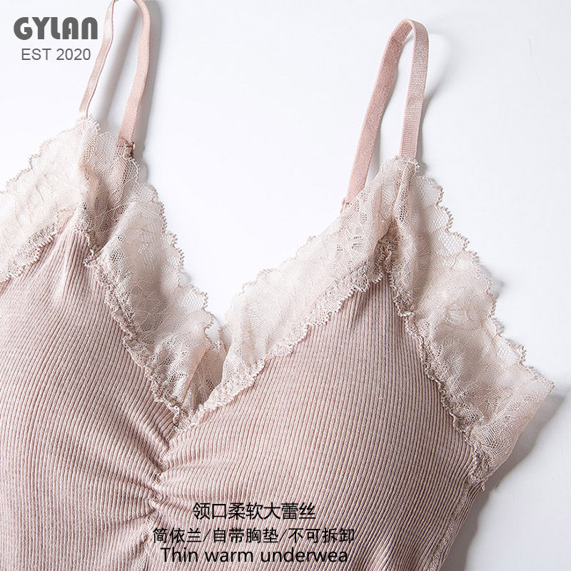 Lace V Tie Free Wear Bra Vest Lingerie Woman Thin style High-play blouses Thin Spring Summer And Autumn Jersey Outwear