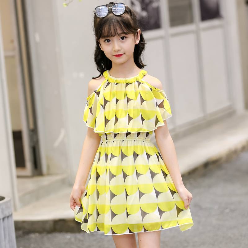 Cô gái ăn mặc yosei mùa hè váy 2020 mới váy cô gái công chúa váy voan nghiền nát hoa váy trẻ em mùa hè của trẻ em