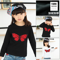 2019 New Tide Thickened Warm Blouses CUHK Children Dress Long Sleeve Undershirt Child Winter Dress Girl Gvet T Shirt