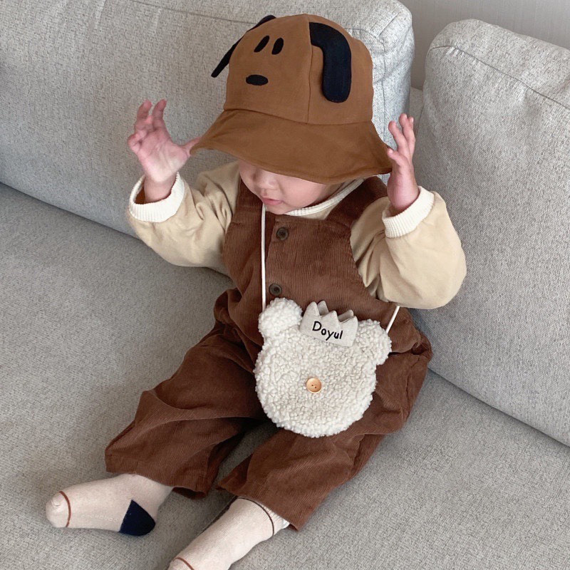 Korean bear bag children cartoon mini shoulder shoulder bag fashion baby Foreign pie cute coin purse girl