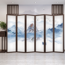  Custom Chinese solid wood screen partition wall Living room folding mobile home decoration Office bedroom Dining room occlusion