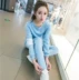 Bộ đồ ngủ cotton mùa xuân và cô gái giản dị size nhỏ S phim hoạt hình dễ thương Quần dài tay phục vụ tại nhà thường xuyên mặc đồ bộ Bên ngoài ăn mặc