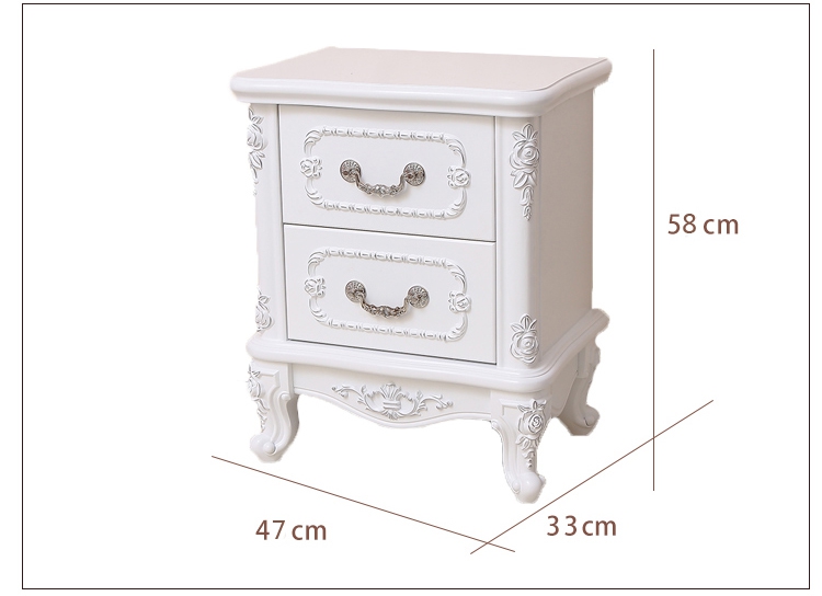 Giúp nhỏ phong cách châu Âu tủ đầu giường nhỏ gọn 40cm gỗ Bắc Âu tủ khóa mục vụ tủ đầu giường màu trắng Jane Mỹ Châu Âu - Buồng tủ giày nhựa