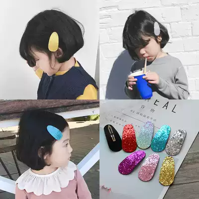 Korean children's hair accessories hair accessories female baby hairclip girl bright color clip clip cute word clip 2021 New Tide