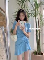 Clearance does not return do not change the original 99 yuan the lemon celebrity sweet age irregular dress