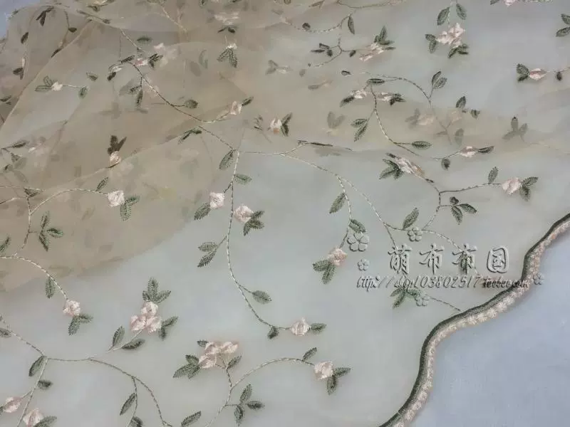 Organza sợi cotton sợi nhuộm hoa thêu Hoa cung đình cổ điển Các loại vải thời trang thêu ren cao cấp - Vải vải tự làm