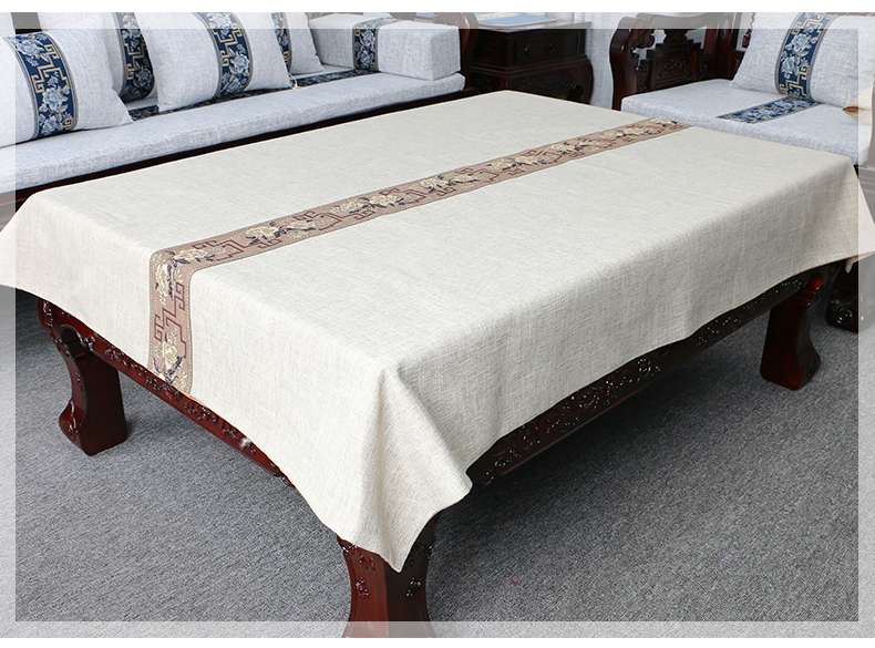 Kiểu Trung Quốc gỗ gụ bàn ăn bàn vải Bubu thuật phòng khách Zen chữ nhật vải bàn gỗ gió Chinese mới - Khăn trải bàn khăn ăn khách sạn