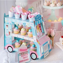 Paper Cake Shelf Disposable Dessert Childrens Birthday Party Decoration Pallet Display Stand