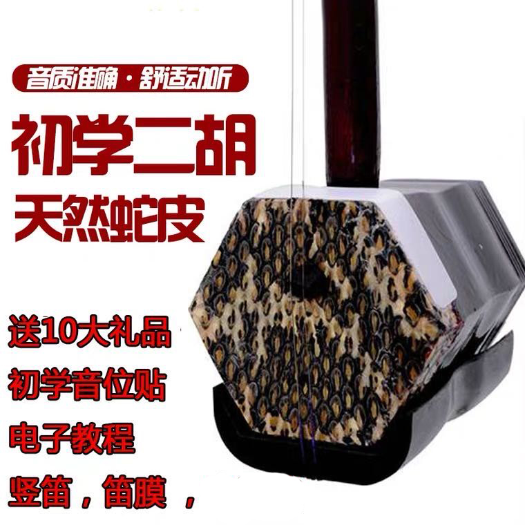 Python skin erhu ethnic instrument adult universal beginner introductory practice professional huqin handmade