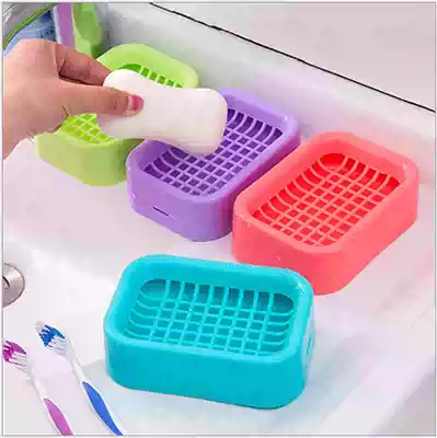 Creative drain large soap box cosmetic room bathroom travel square double layer simple plastic fashion soap box