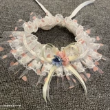 Слюнявчик, нагрудник, аксессуар, чокер с бантиком, галстук-бабочка