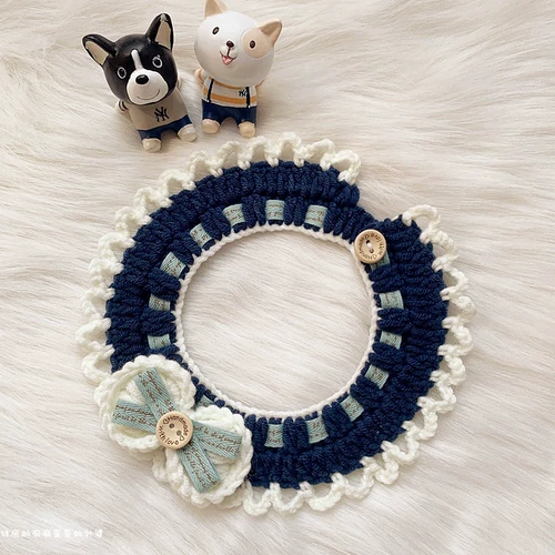 Трикотажный шарф, чокер, плетеный крючок для вязания ручной работы, шерстяной нагрудник, слюнявчик