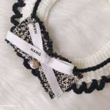 Слюнявчик, шерстяной шарф, нагрудник, аксессуар, чокер, галстук-бабочка, в стиле Шанель