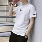 Летняя тонкая приятная телу хлопковая футболка с коротким рукавом