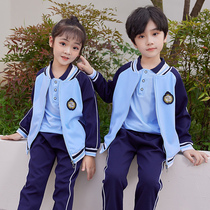 Primary school childrens school uniforms Spring and autumn clothing childrens class clothes autumn and winter kindergarten garden clothes baseball sports Inn wind three sets