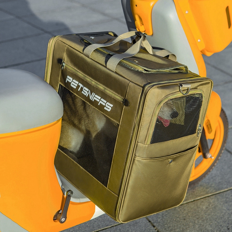 Pet Trolley Box for Corgis, Shiba Inus, Maine Coon, Small and Medium-Sized Dogs, Chubby Cats, Multi-Pet Travel, Car Backpack, Foldable Stroller