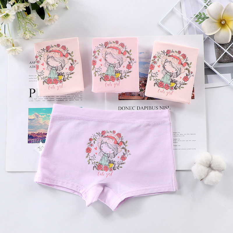 Children's briefs underwear 2022 new baby children's bottoming girls do not clip PP children's boxer pants pure cotton