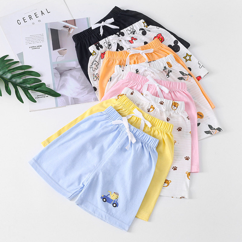 Children's summer shorts children's clothing Korean version cotton boys and girls shorts baby middle and small children's crotch casual pants one-piece shorts