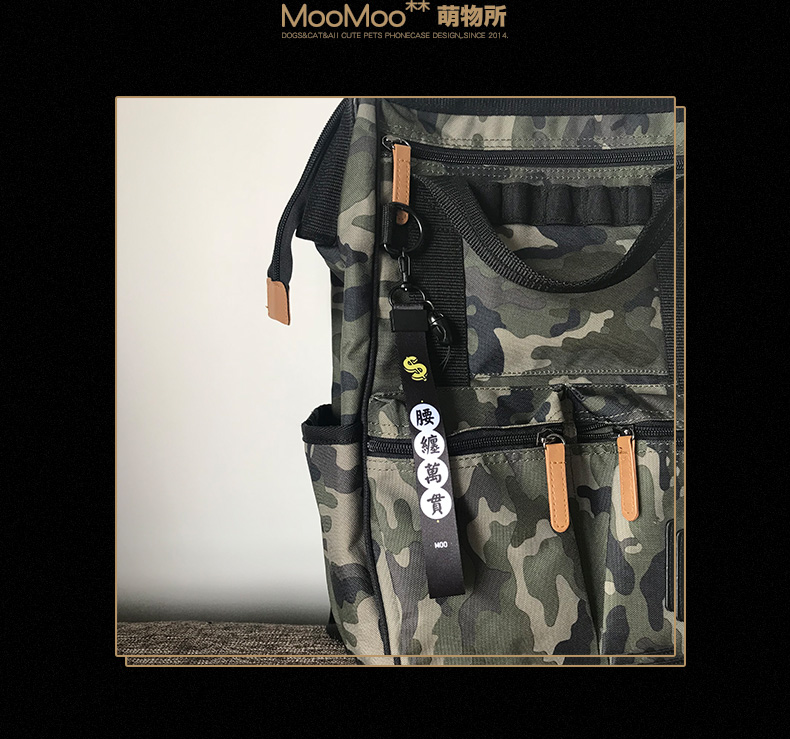 MOO pet mèo đôi mèo đen in hai mặt điện thoại di động dây buộc máy ảnh dây đeo cổ tay dây treo túi treo dây - Phụ kiện điện thoại di động ốp lưng iphone 7 plus