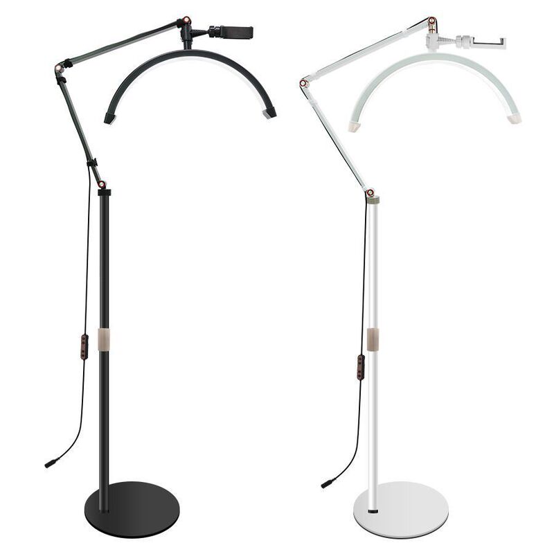 Amazon's New 16inch Floor-Standing Half-Moon Beauty and Nail Lamp, Tattoo and Eyelash Extension Eye Protection U-Shaped Arc Fill Light