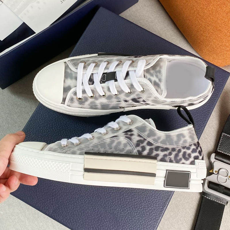 Leopard Low Top & Special Package For Freetop D home b23 Gao Bang canvas shoe male QIANJIAO Dior Graffiti Old flower letter gym shoes leisure time Low Gang skate shoes female
