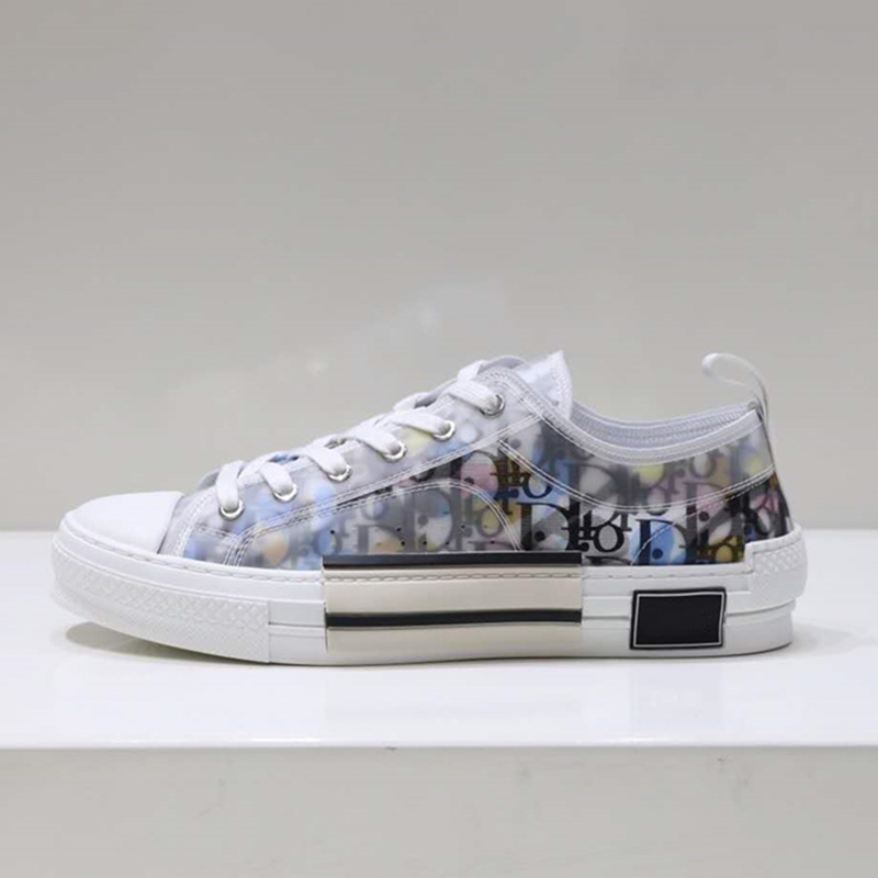 Color Black Low Help & Send Special Expensive Packagetop D home b23 Gao Bang canvas shoe male QIANJIAO Dior Graffiti Old flower letter gym shoes leisure time Low Gang skate shoes female