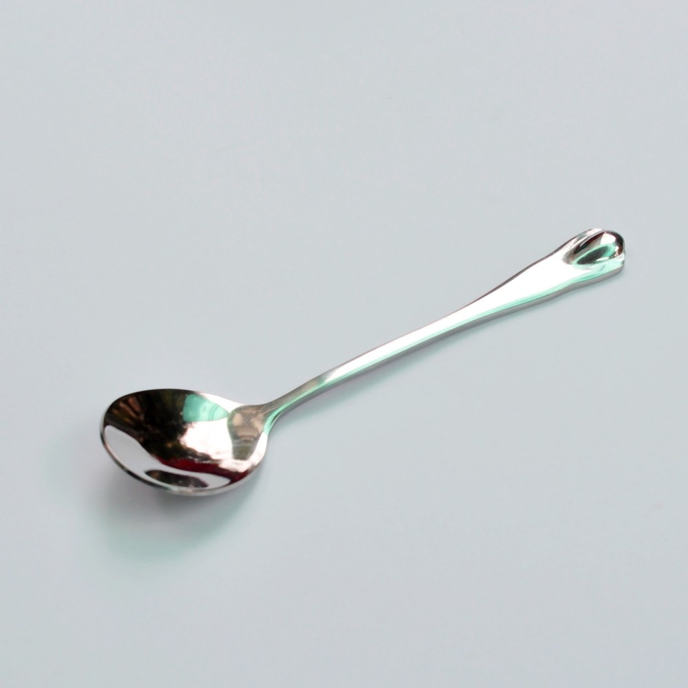 Exquisite stainless steel thickened European water drop coffee ice cream spoon 10 5CM short spoon can be used with espresso cup