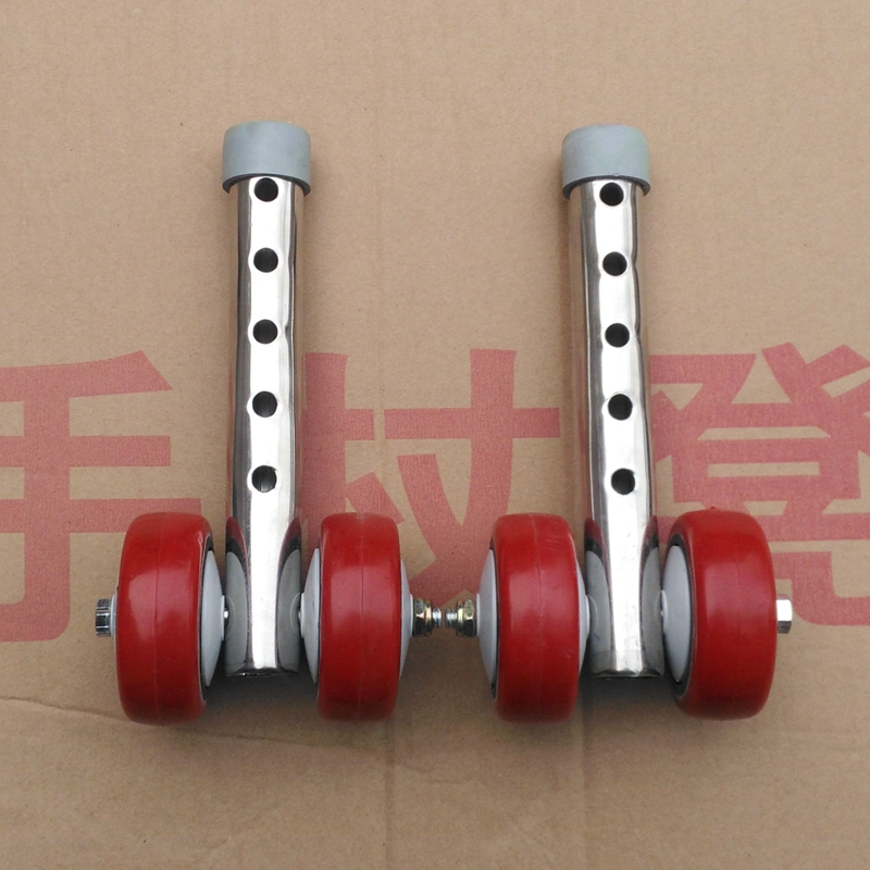 Elderly stainless steel with wheel with seat walker wheel for elderly trolley wheel walker castors