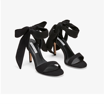 Small c butterfly knot strap with high heel sandal women 2022 new Shardew toe fish mouth blue fine heel womens shoes k