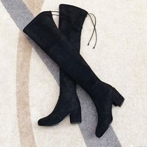 Coarse heel Knee Long Boots Woman High Heel Silo Boots Autumn Winter Plus Suede Slim Leg Elastic Boots Slim Flat Bottom Woman Boots sw5050