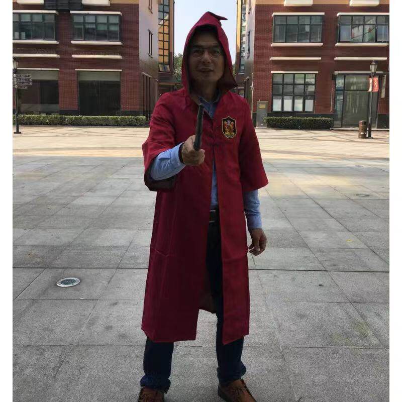 Harry Potter Black Robe Dress Up Costume With Glasses Glowing Magic Wand Magic Robe Clothes Costume