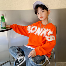 Boys sweatshirt spring and autumn thin air mens big boy blouses spring new children clothes spring money boy hit undershirt