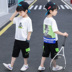 Trẻ em quần áo bé trai mùa hè phù hợp với đẹp trai 2020 trẻ em mới của không khí ngắn tay mùa hè Hàn Quốc phiên bản của cậu bé mùa hè phù hợp ướt. 